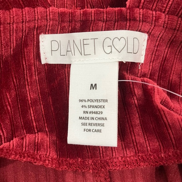 Overall Dress; pomegranate color; women’s medium; Planet Gold - Picture 3 of 4